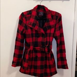 ✨Checkered Peacoat✨